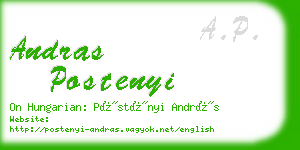 andras postenyi business card